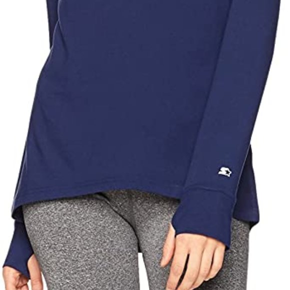 Starter Women's Long Sleeve Half-Zip Top Shirt - Picture 3 of 4